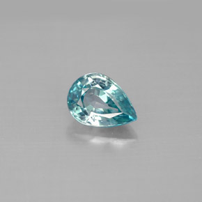 Zircon bleue naturelle en forme de poire, 1,75 ct, VVS-VS