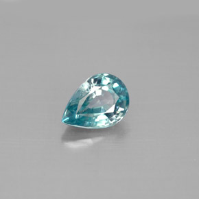Zircon bleue naturelle en forme de poire, 1,75 ct, VVS-VS