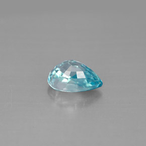 Zircon bleue naturelle en forme de poire, 1,80 ct, VVS