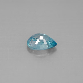 Zircon bleue naturelle en forme de poire, 1,66 ct, VVS-VS