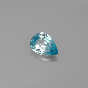 Zircon Bleu naturelle En forme de poire, 1.36 ct, VVS-VS