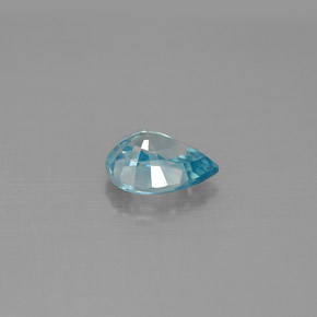 Zircon bleue naturelle en forme de poire, 1,58 ct, VVS-VS