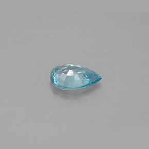 Zircon bleue naturelle en forme de poire, 1,27 ct, VVS