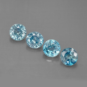 Achetez naturel 2,36ct bleue zircon gems, coupe roude, en provenance cambodge chez gemselect. en stock, livraison internationale!