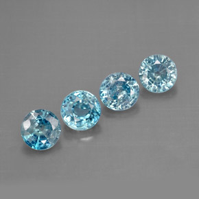 Achetez naturel 2,36ct bleue zircon gems, coupe roude, en provenance cambodge chez gemselect. en stock, livraison internationale!