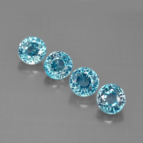 Achetez naturel ct bleue zircon gems, coupe roude, en provenance cambodge chez gemselect. en stock, livraison internationale!