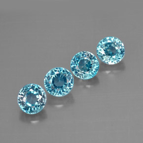 Achetez naturel ct bleue zircon gems, coupe roude, en provenance cambodge chez gemselect. en stock, livraison internationale!