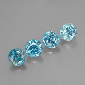Achetez naturel ct bleue zircon gems, coupe roude, en provenance cambodge chez gemselect. en stock, livraison internationale!