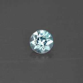 Zircon bleue naturelle coupe roude, 0,79 ct, VVS-VS
