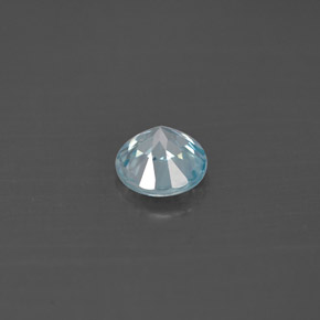 Zircon bleue naturelle coupe roude, 0,79 ct, VVS-VS