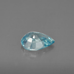 Zircon bleue naturelle en forme de poire, 1,54 ct, VVS