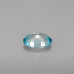 Zircon bleue naturelle coupe ovale, 1,12 ct, VVS-VS