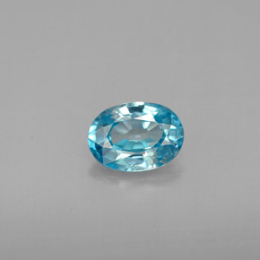 Zircon bleue naturelle coupe ovale, 1,14 ct, VS