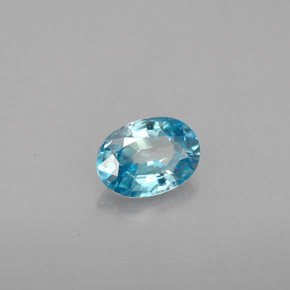 Zircon bleue naturelle coupe ovale, 1,14 ct, VS
