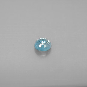 Zircon bleue naturelle coupe roude, 0,58 ct, VVS-VS