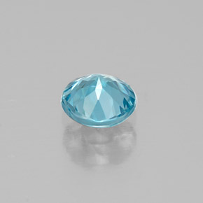 Zircon bleue naturelle coupe roude, 0,63 ct, VVS-VS