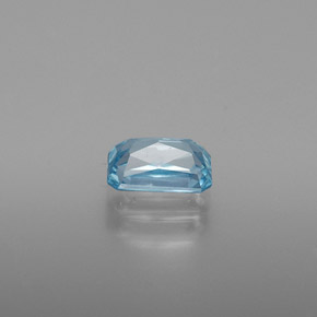 Zircon bleu naturelle taille émeraude, 0,94 ct, SI