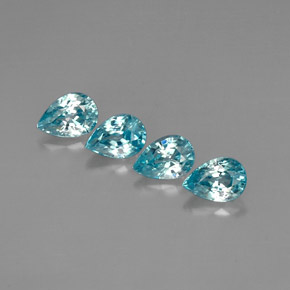 Achetez naturel ct bleue zircon gems, en forme de poire, en provenance cambodge chez gemselect. en stock, livraison internationale!