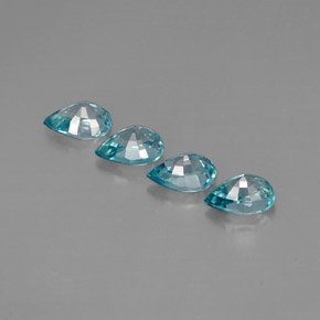 Achetez naturel ct bleue zircon gems, en forme de poire, en provenance cambodge chez gemselect. en stock, livraison internationale!
