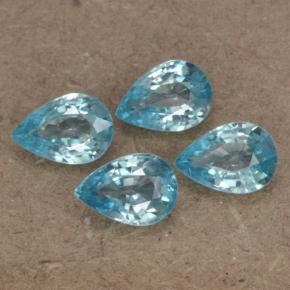 Achetez naturel 3.68ct Bleu Zircon gems, En forme de poire, En provenance Cambodge chez GemSelect. En stock, livraison internationale!