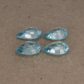 Achetez naturel 3.68ct Bleu Zircon gems, En forme de poire, En provenance Cambodge chez GemSelect. En stock, livraison internationale!