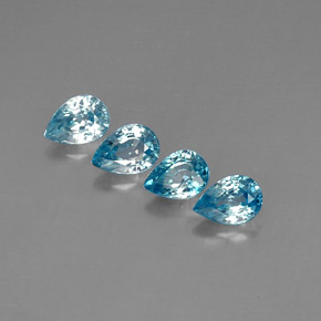 Achetez naturel ct bleue zircon gems, en forme de poire, en provenance cambodge chez gemselect. en stock, livraison internationale!