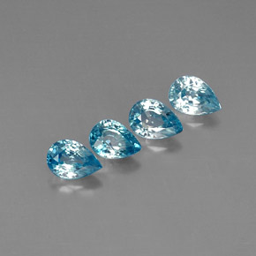 Achetez naturel ct bleue zircon gems, en forme de poire, en provenance cambodge chez gemselect. en stock, livraison internationale!