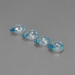 Achetez naturel ct bleue zircon gems, en forme de poire, en provenance cambodge chez gemselect. en stock, livraison internationale!