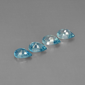 Achetez naturel ct bleue zircon gems, en forme de poire, en provenance cambodge chez gemselect. en stock, livraison internationale!