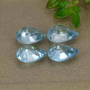 Achetez naturel 4,14ct bleue zircon gems, en forme de poire, en provenance cambodge chez gemselect. en stock, livraison internationale!