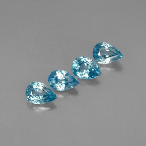 Achetez naturel ct bleue zircon gems, en forme de poire, en provenance cambodge chez gemselect. en stock, livraison internationale!