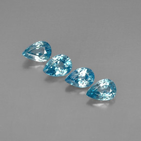 Achetez naturel ct bleue zircon gems, en forme de poire, en provenance cambodge chez gemselect. en stock, livraison internationale!