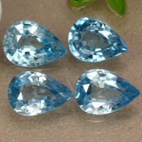 Achetez naturel 3,79ct bleue zircon gems, en forme de poire, en provenance cambodge chez gemselect. en stock, livraison internationale!