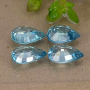 Achetez naturel 3,79ct bleue zircon gems, en forme de poire, en provenance cambodge chez gemselect. en stock, livraison internationale!