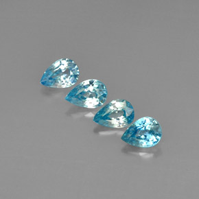 Achetez naturel 4,07ct bleue zircon gems, en forme de poire, en provenance cambodge chez gemselect. en stock, livraison internationale!