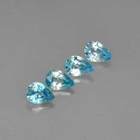 Achetez naturel 4,07ct bleue zircon gems, en forme de poire, en provenance cambodge chez gemselect. en stock, livraison internationale!