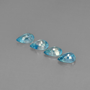 Achetez naturel 4,07ct bleue zircon gems, en forme de poire, en provenance cambodge chez gemselect. en stock, livraison internationale!