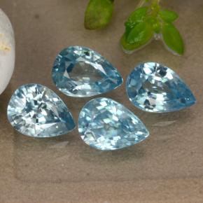 Achetez naturel 4,33ct bleue zircon gems, en forme de poire, en provenance cambodge chez gemselect. en stock, livraison internationale!