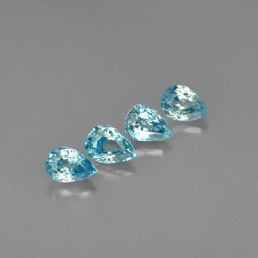 Achetez naturel ct bleue zircon gems, en forme de poire, en provenance cambodge chez gemselect. en stock, livraison internationale!