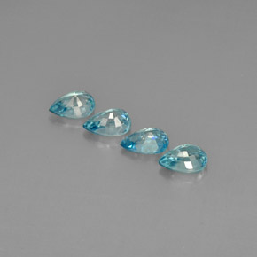 Achetez naturel ct bleue zircon gems, en forme de poire, en provenance cambodge chez gemselect. en stock, livraison internationale!