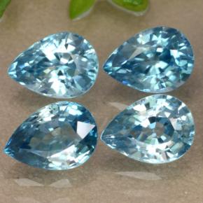 Achetez naturel 4,53ct bleue zircon gems, en forme de poire, en provenance cambodge chez gemselect. en stock, livraison internationale!