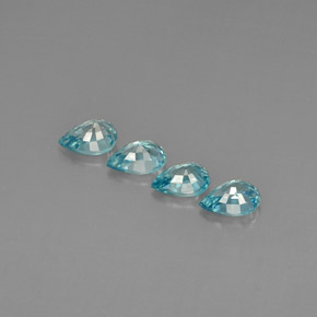 Achetez naturel ct bleue zircon gems, en forme de poire, en provenance cambodge chez gemselect. en stock, livraison internationale!