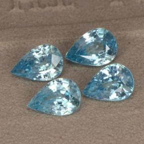 Achetez naturel 3,66ct bleue zircon gems, en forme de poire, en provenance cambodge chez gemselect. en stock, livraison internationale!
