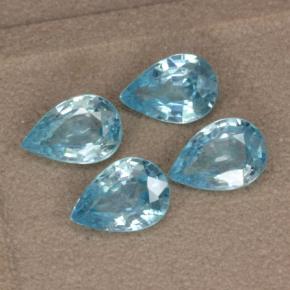 Achetez naturel 3,60ct bleu cyan zircon gems, en forme de poire, en provenance cambodge chez gemselect. en stock, livraison internationale!