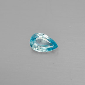 Zircon bleue naturelle en forme de poire, 0,55 ct, VVS-VS