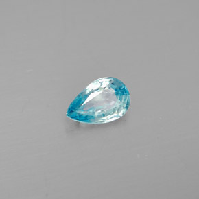 Zircon bleue naturelle en forme de poire, 0,55 ct, VVS-VS