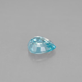 Zircon bleue naturelle en forme de poire, 0,87 ct, VS