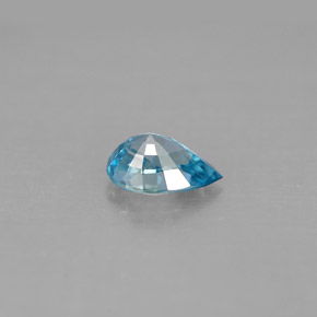 Zircon bleue naturelle en forme de poire, 1,04 ct, VVS