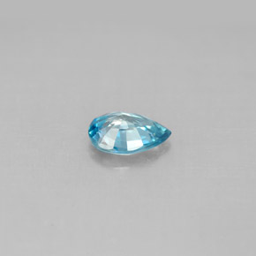 Zircon bleue naturelle en forme de poire, 0,82 ct, VVS