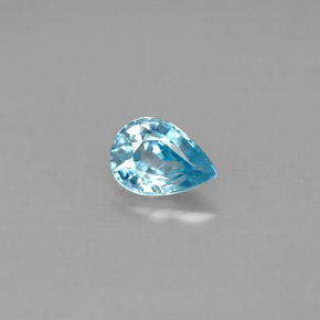 Zircon bleue naturelle en forme de poire, 1,07 ct, VVS